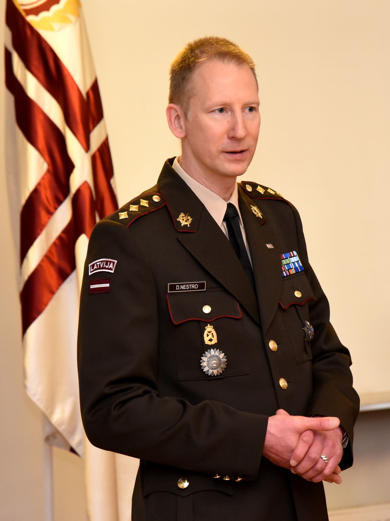 Latvijas militārā pārstāvja NATO un Eiropas Savienībā vietnieks pulkvedis  Didzis Nestro