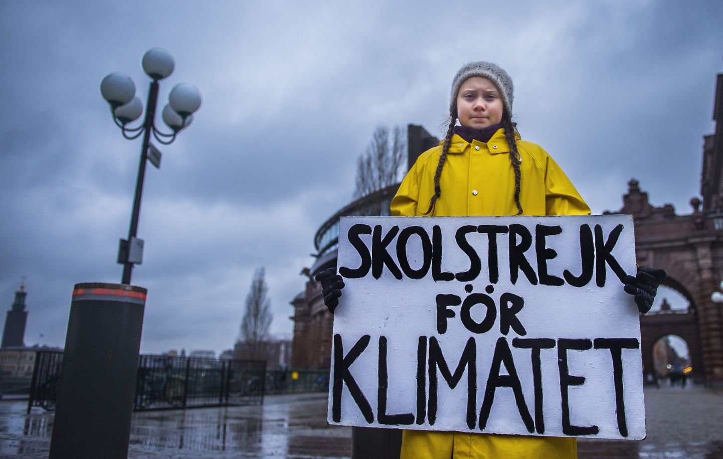 Greta Thunbergi kliimaprotest 2018. aasta novembris Stockholmis Rootsi parlamendi juures