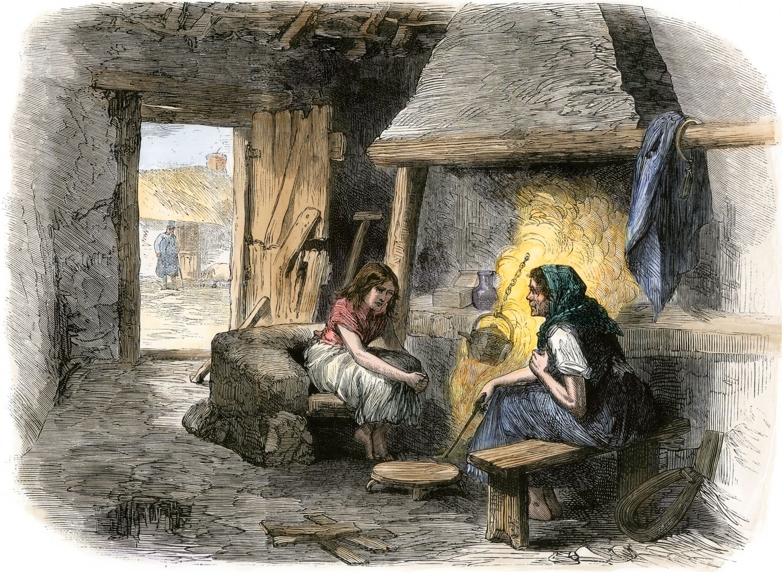 Vaesed naised 19. sajandil. Illustratsioon