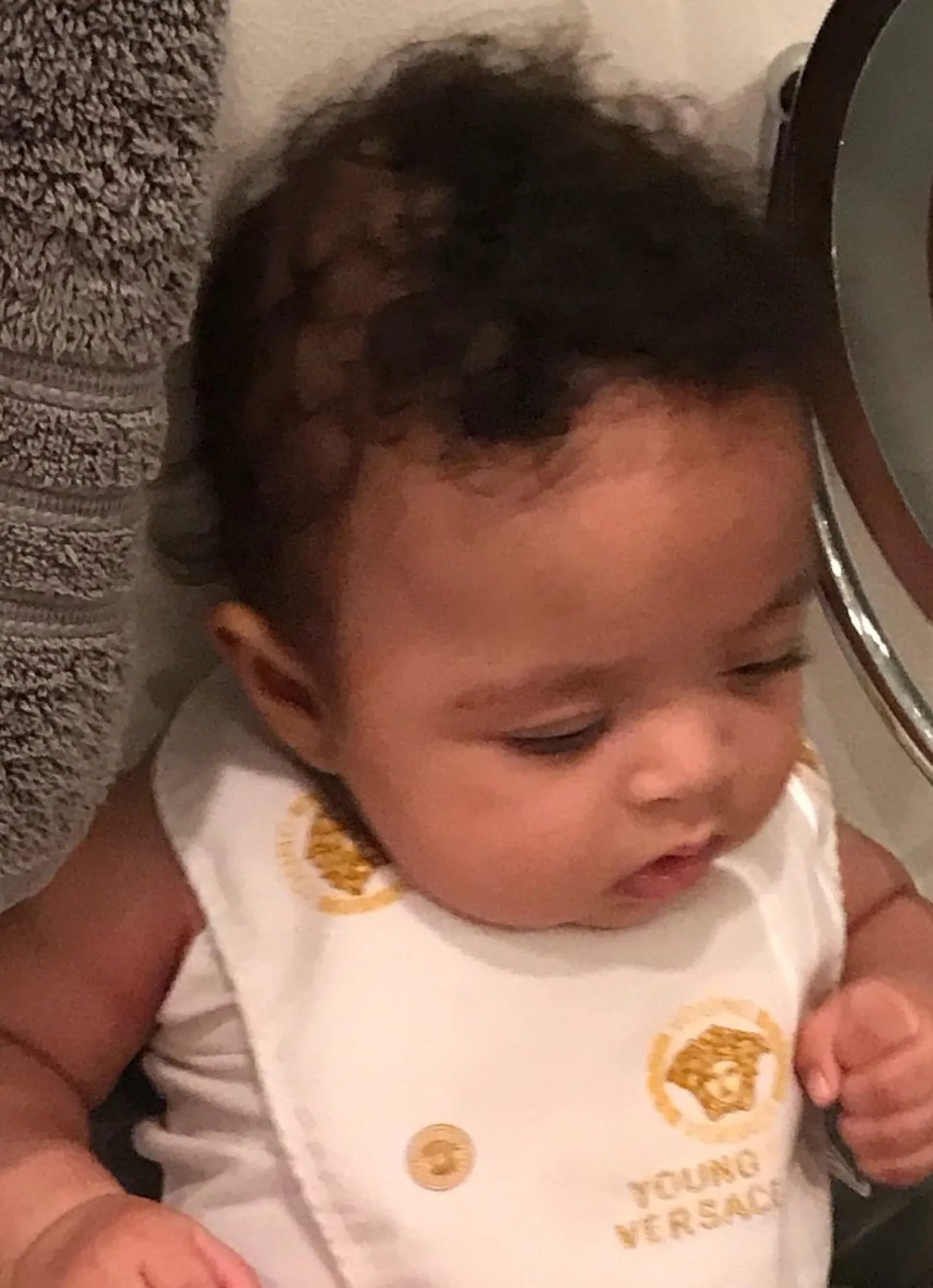 Serena Williams releases a photo on Twitter with the following caption: "“Teething- aka the devil - is so hard. Poor Alexis Olympia has been so uncomfortable. She cried so much (she never cries) I had to hold her until she fell asleep. I&#39;ve tried amber beads... cold towels.... chew on mommies fingers.... homeopathic water (lol on that one) but......”". Photo Credit: Twitter *** No USA Distribution *** For Editorial Use Only *** Not to be Published in Books or Photo Books ***  Please note: Fees charged by the agency are for the agency