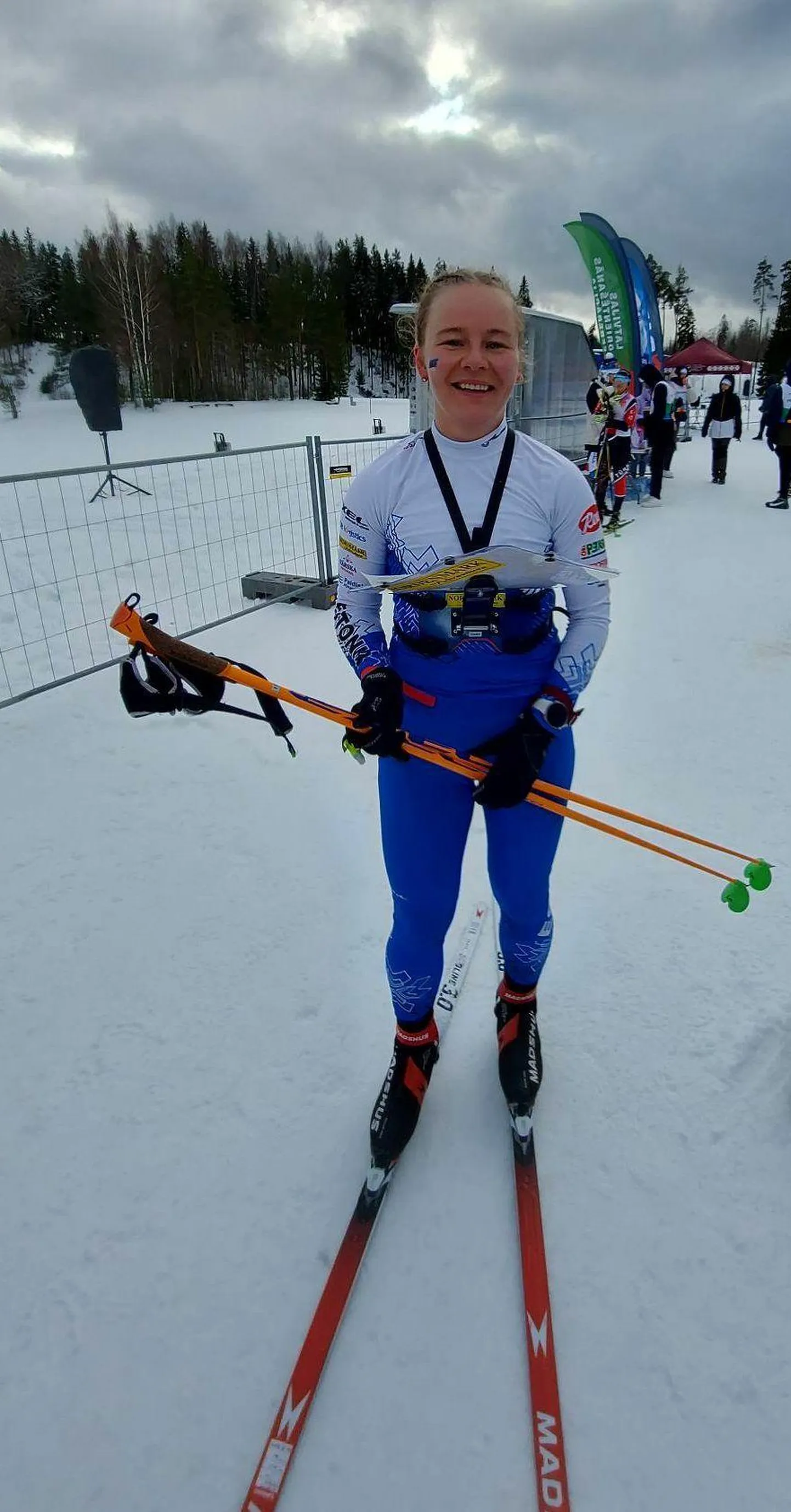 Euroopa meister Daisy Kudre-Schnyder pärast finišit