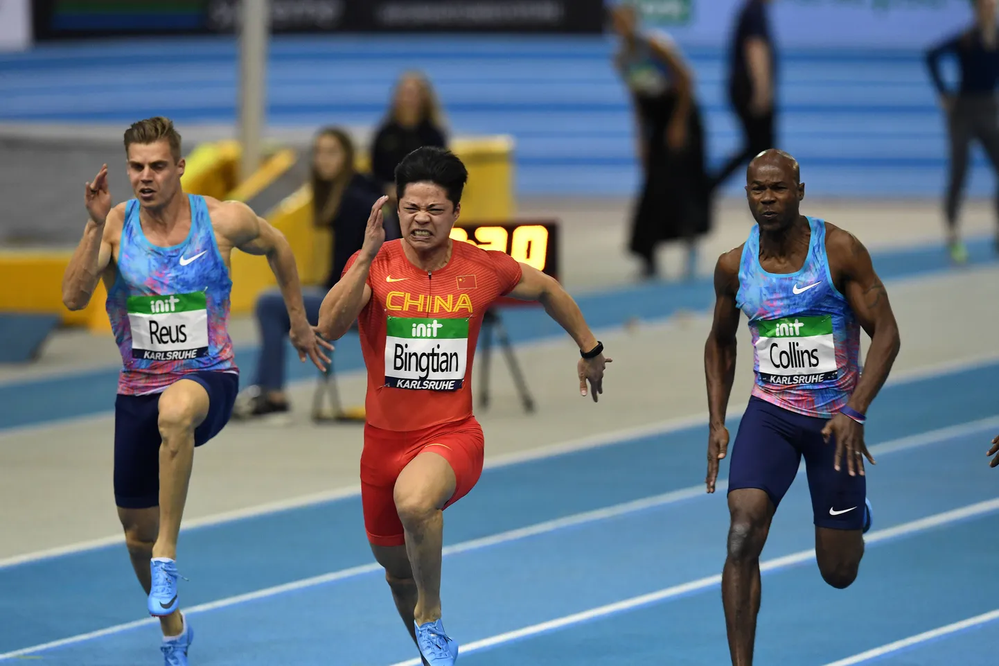 Kim Collins jäi eilsel võistlusel alla vaid ühele konkurendile, hiinlasele Bingtian Sule.