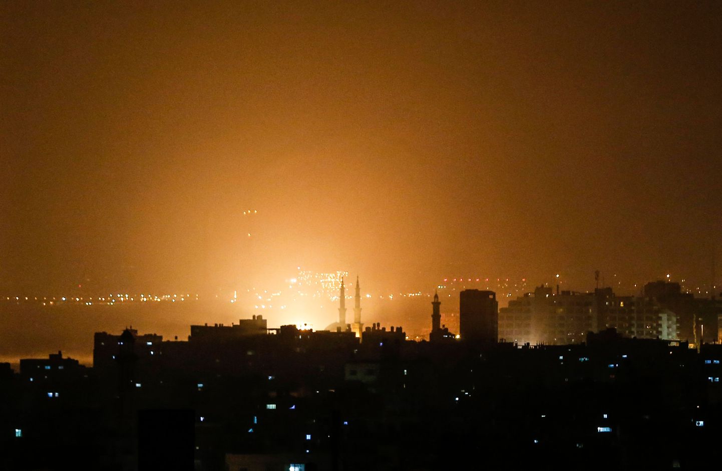 Gaza sektoris õhulöökide ajal.