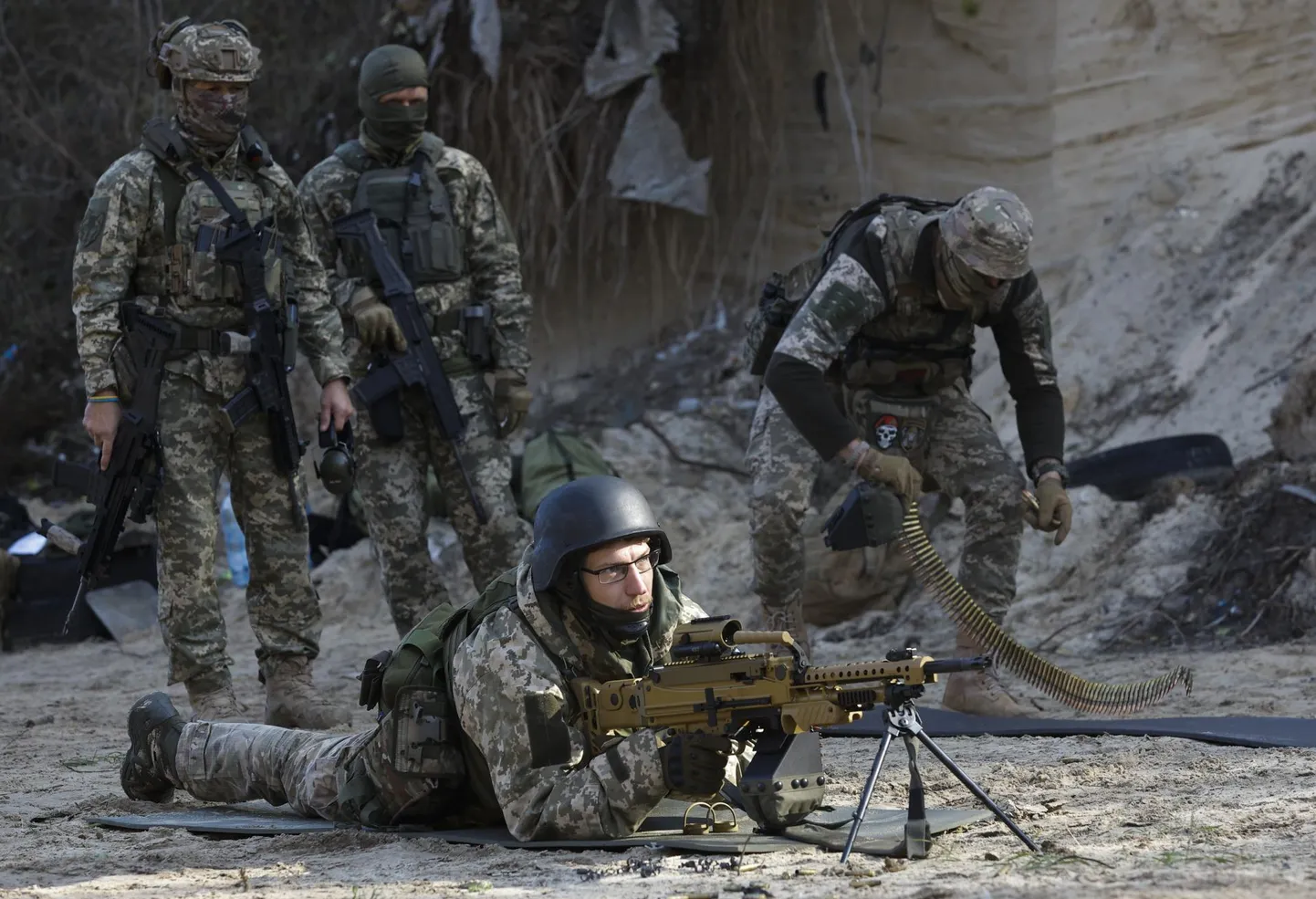 Ukraina vägede koosseisus võitleb Venemaa agressiooni vastu Siberi pataljon, mis koosneb nii venelastest kui ka põlisrahvaste esindajatest, nende seas on ka burjaadi võitlejaid. Pildil Siberi pataljon õppustel Kiievi lähedal tänavu oktoobris.