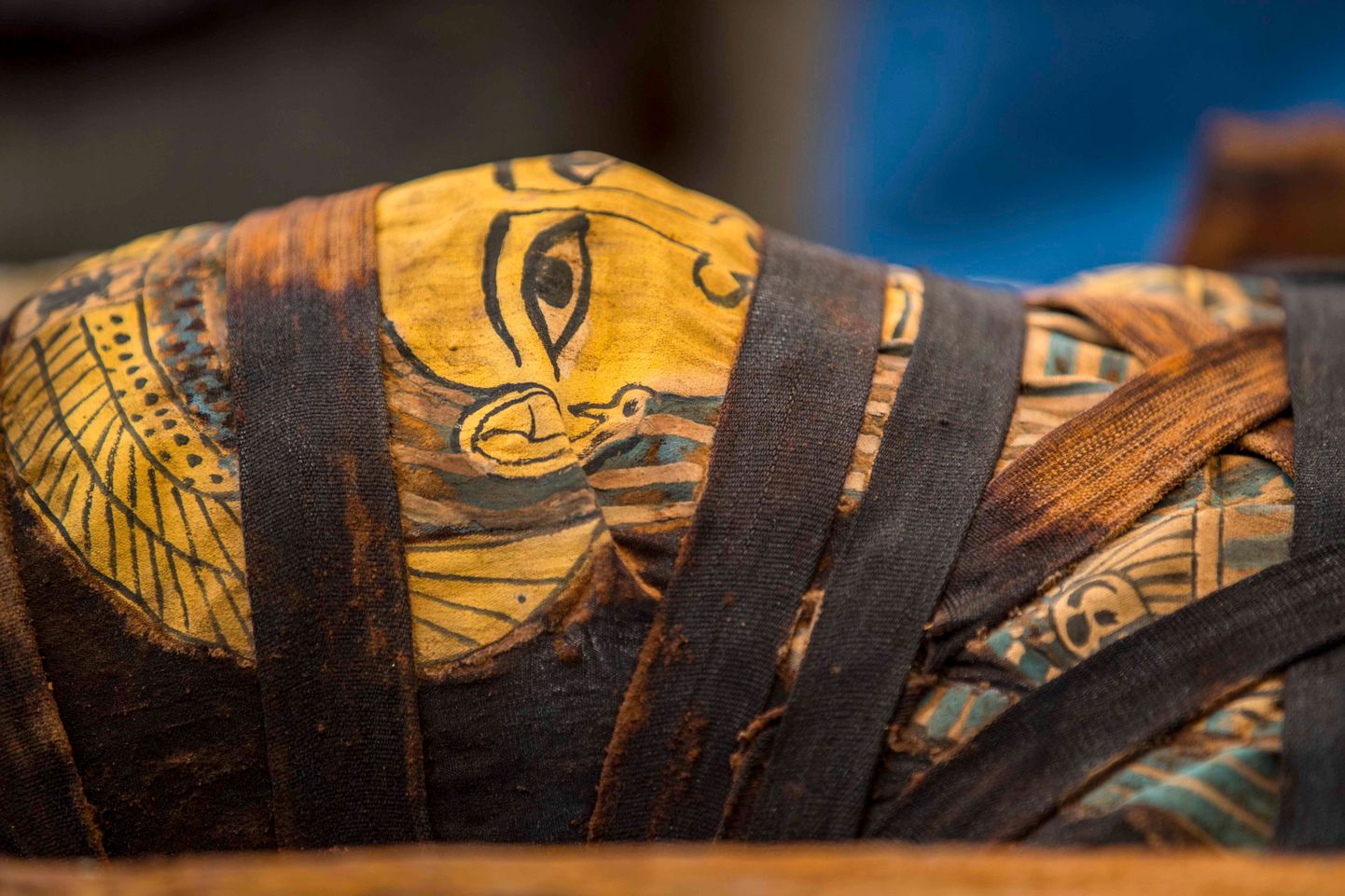 Vana-Egiptuse muumia, millel on maalitud nägu