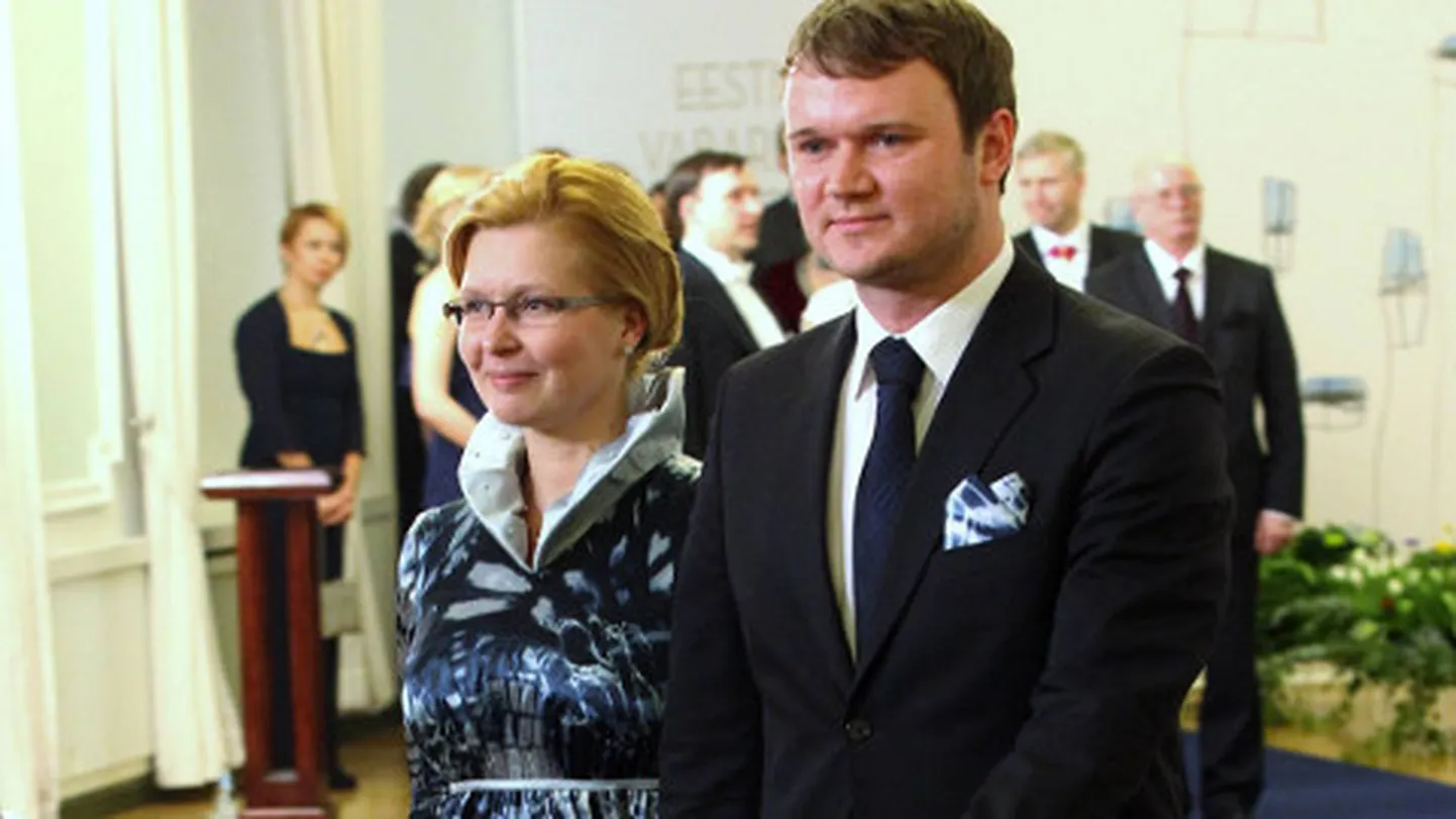 Piia Tamm ja Mehis Luus presidendi vastuvõtul.