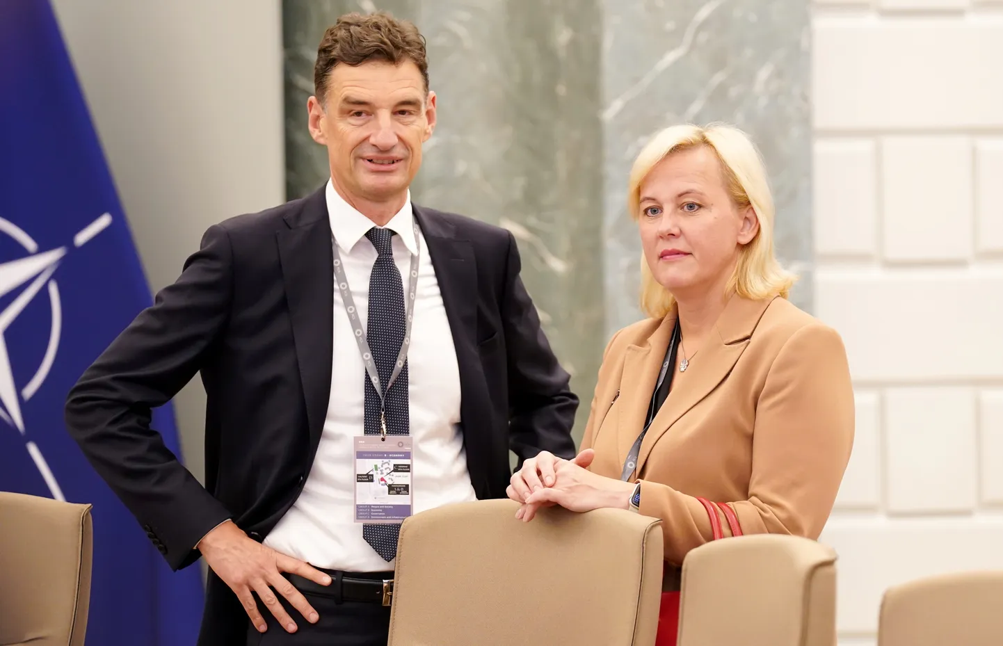 Välisinvestorite nõukogu Lätis (FICIL) juhatuse esimees Reinhold Schneider (vasakul).