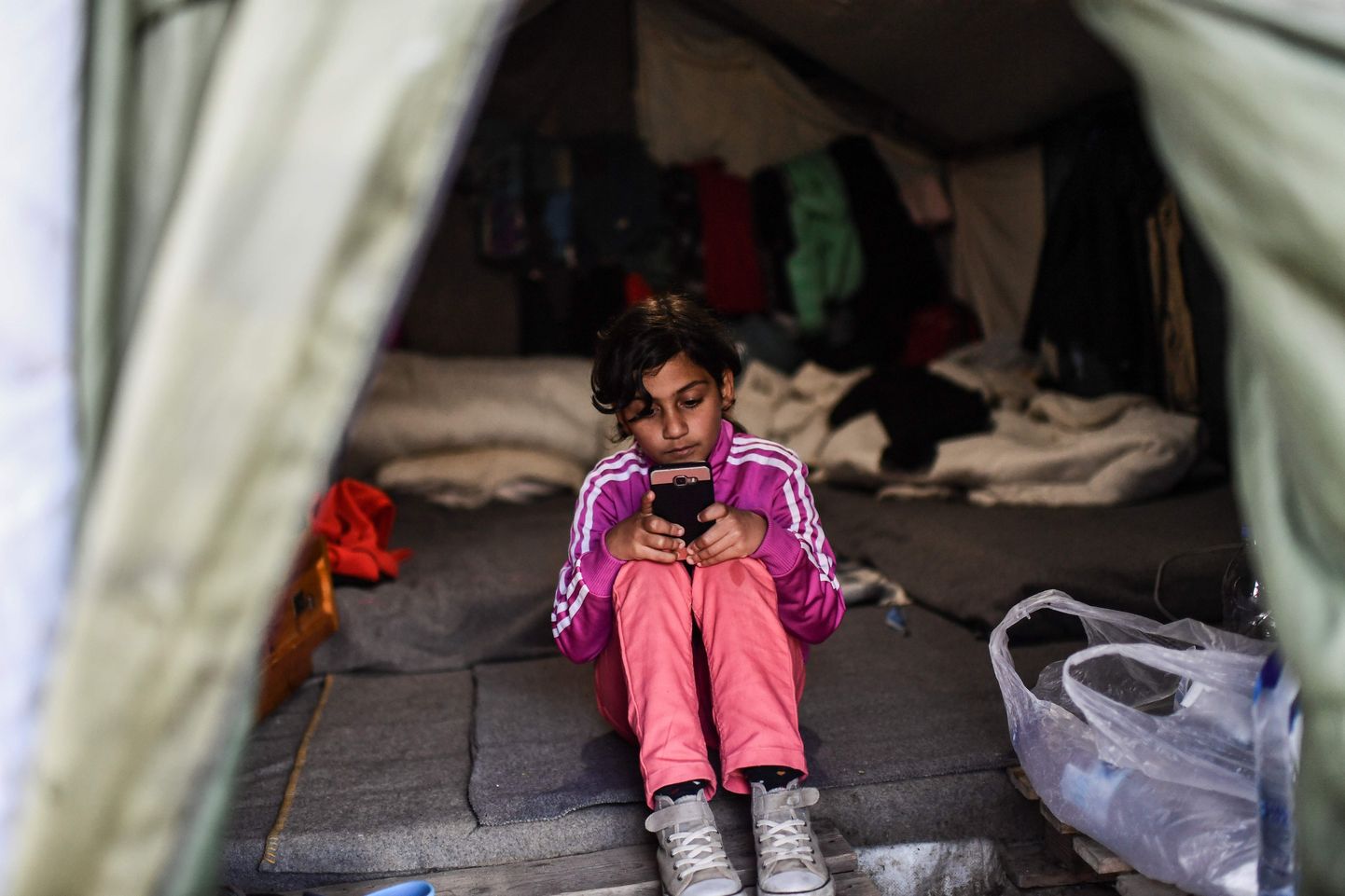 Pagulane Lesbose saarel asuvas põgenikelaagris.