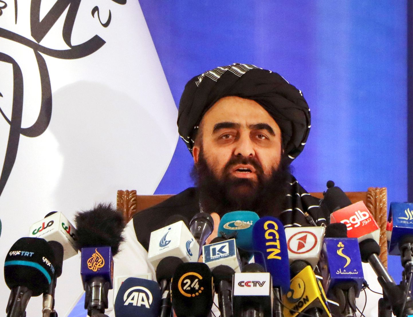 Talibani välisminister Amir Khan Muttaqi.