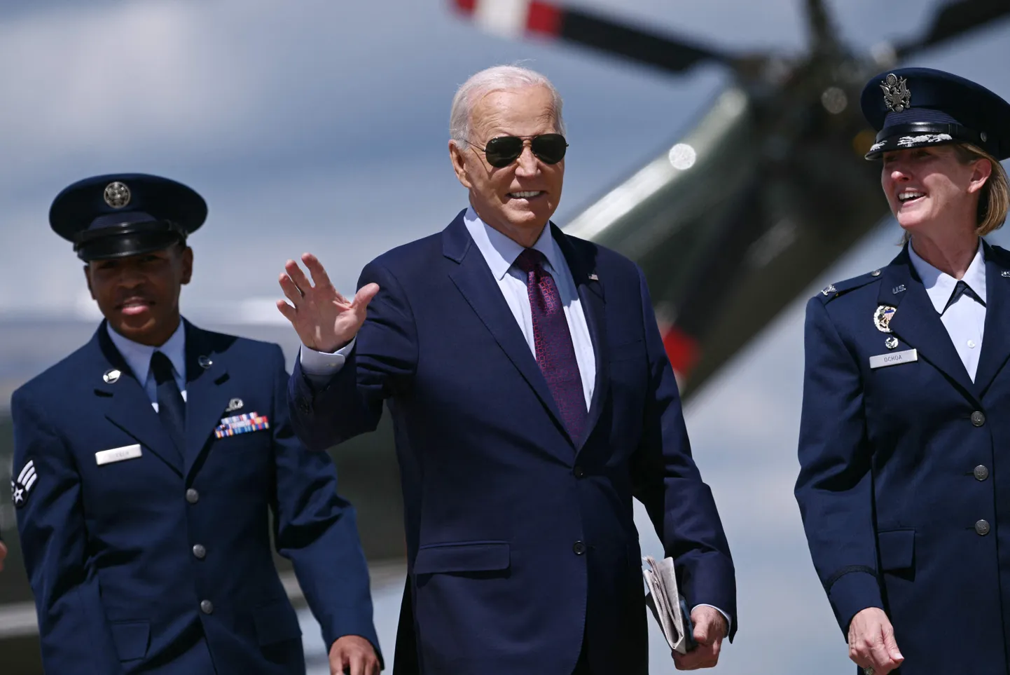 USA president Joe Biden augusti keskel Marylandis Andrewsi õhuväebaasis.