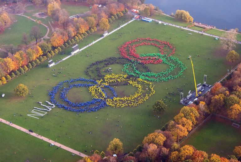 Novembri alguses Hamburgis toimunud olümpiapooldajate meeleavaldus. Foto: Scanpix