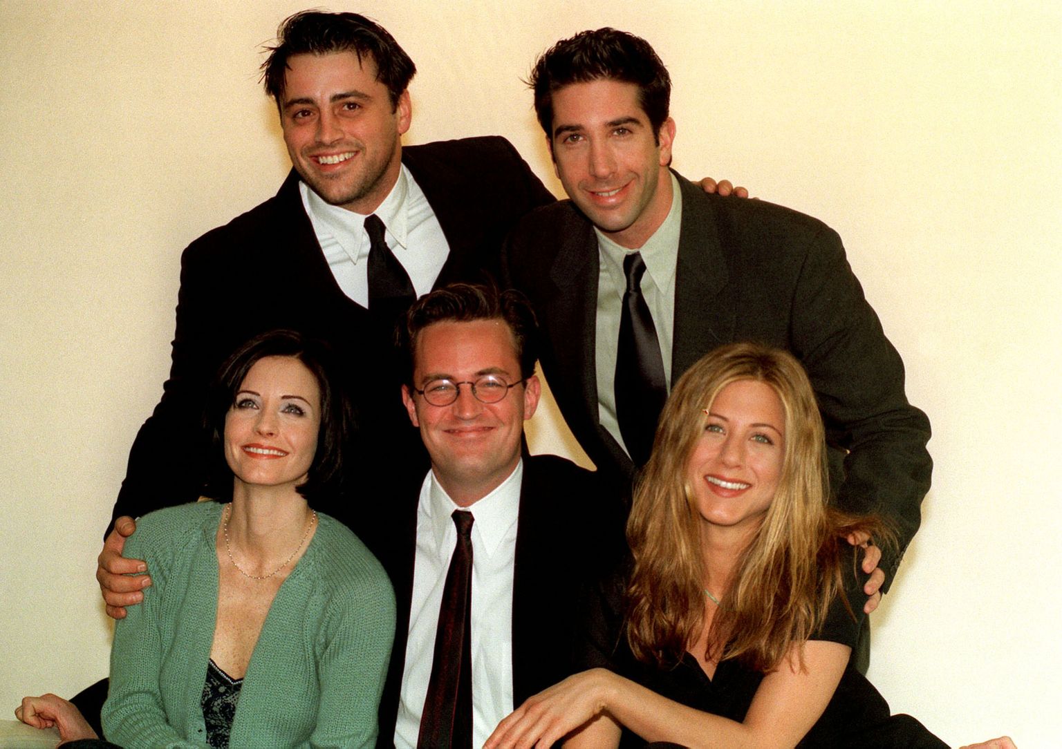 «Sõprade» osatäitjad 1998. aastal (vasakult): Matt Le Blanc, David Schwimmer, Courtney Cox, Matthew Perry ja Jennifer Aniston.