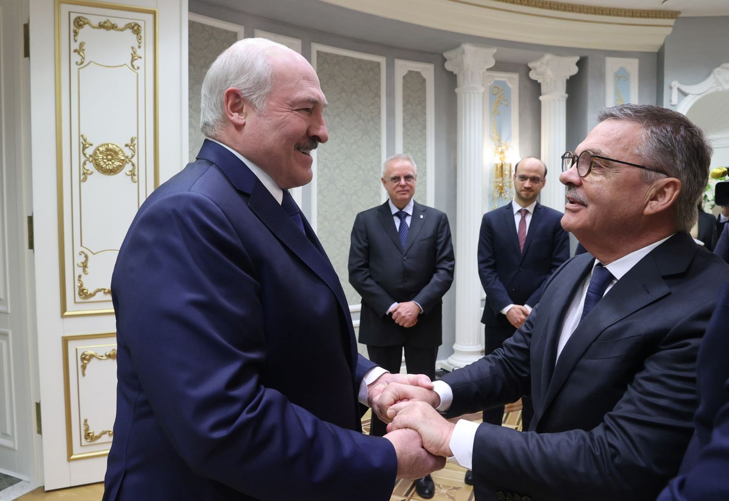 Renē Fāzels un Aleksandrs Lukašenko