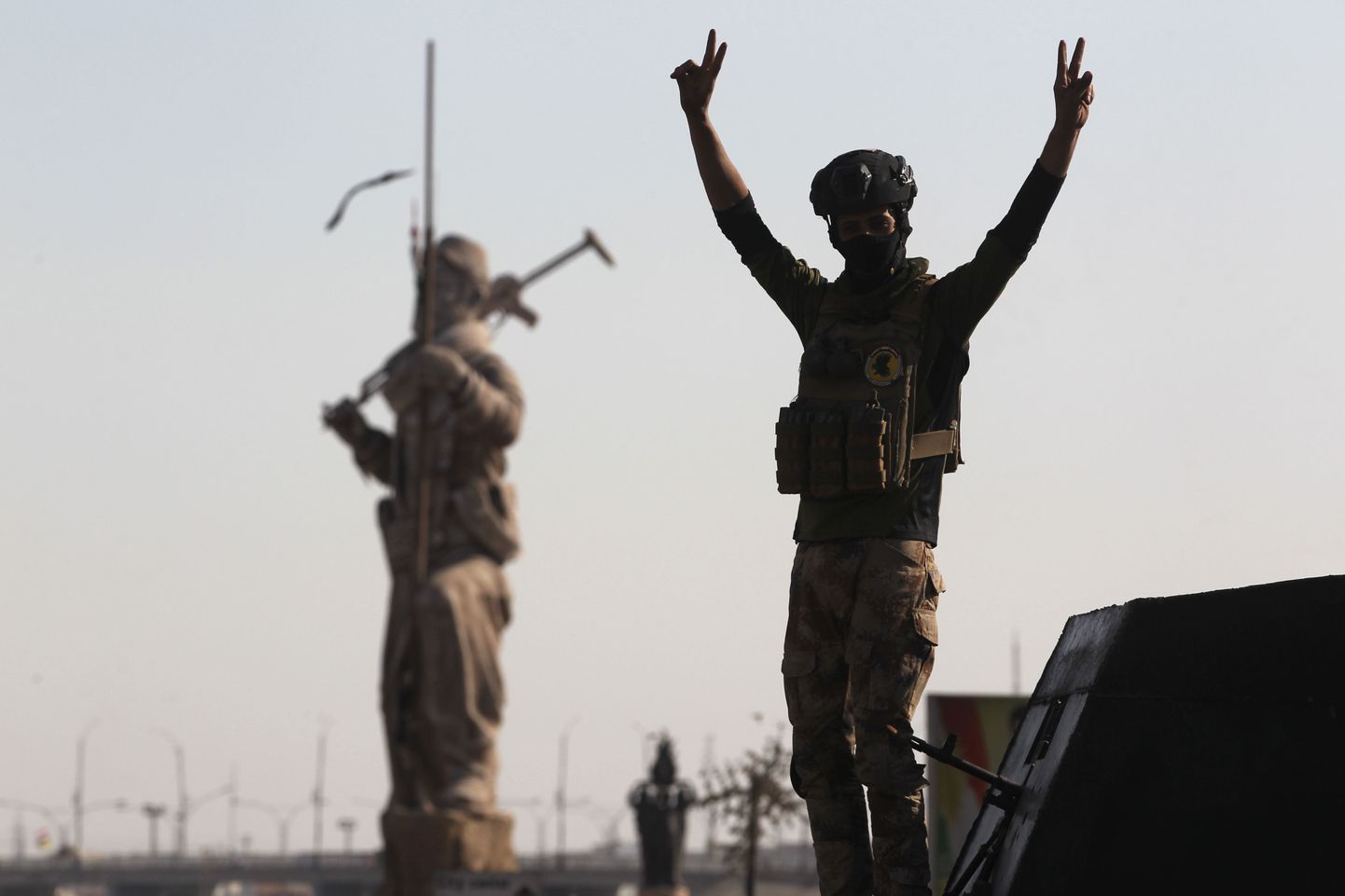 Iraagi julgeolekutöötaja Kirkukis.