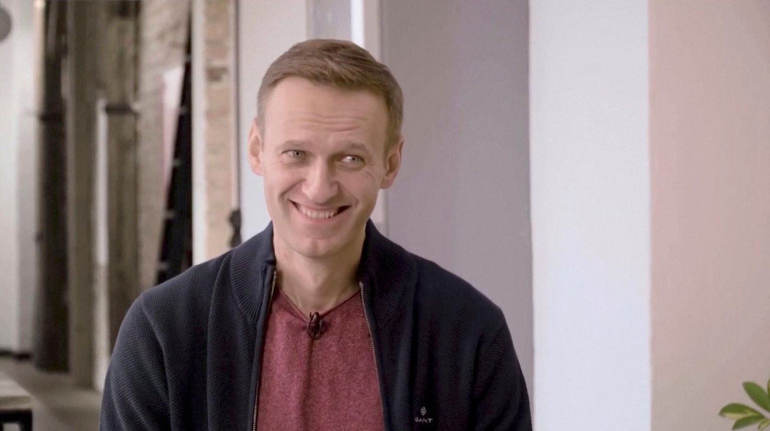Aleksei Navalnõi Berliinis intervjuud andmas. 