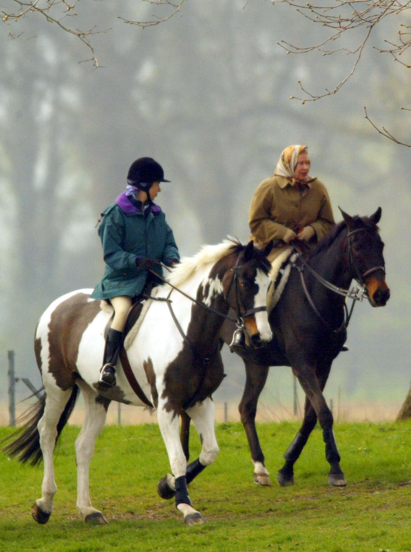 Elizabeth II (paremal) 2002 ratsutamas