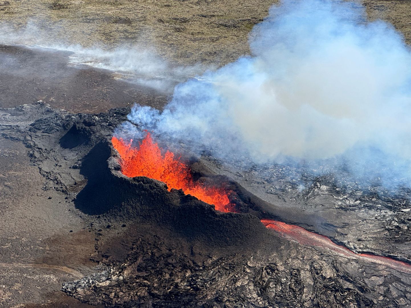 Vulkaan Reykjanesi poolsaarel tänavu juulis.