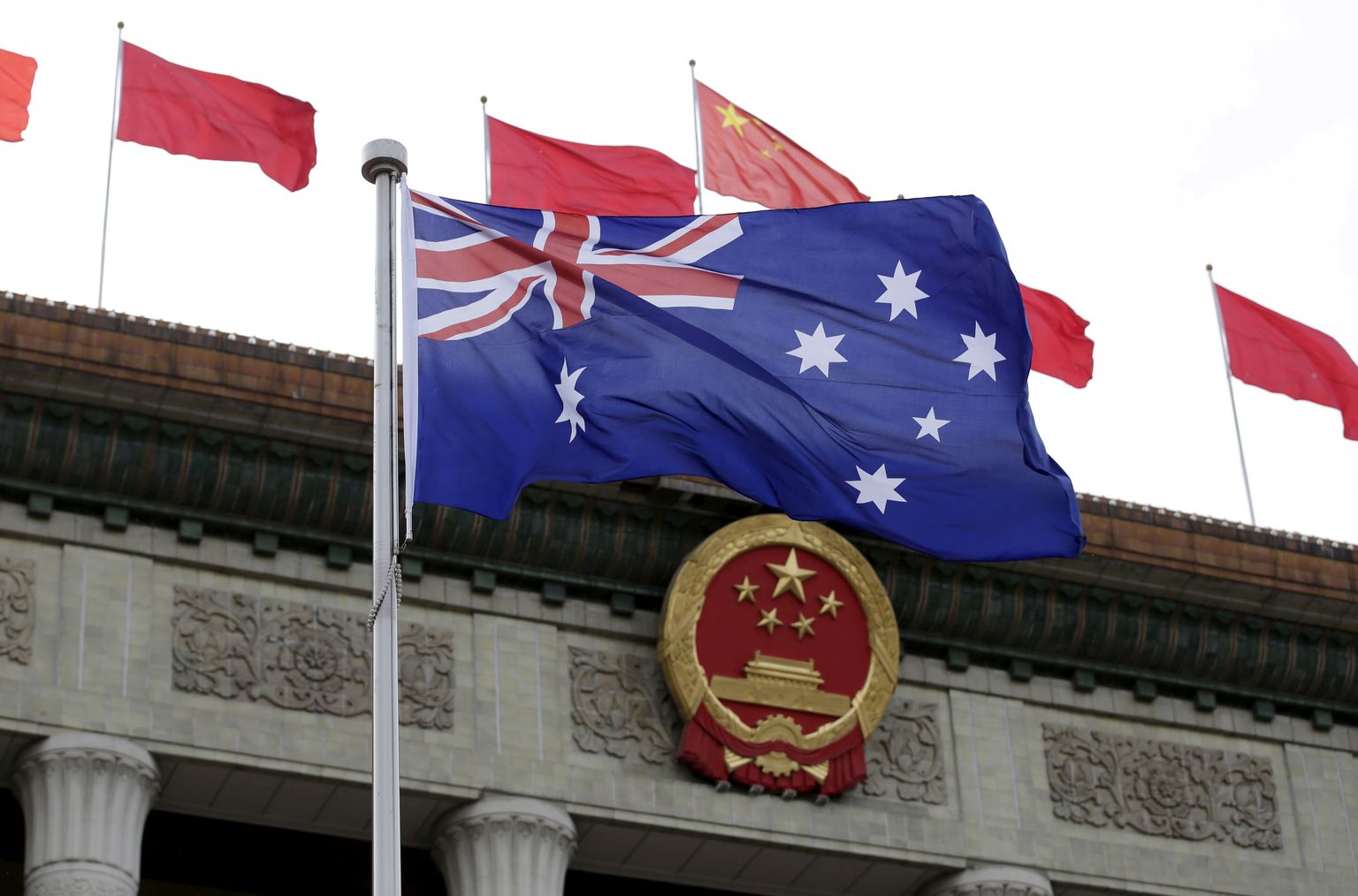 Austraalia lipp Pekingis.