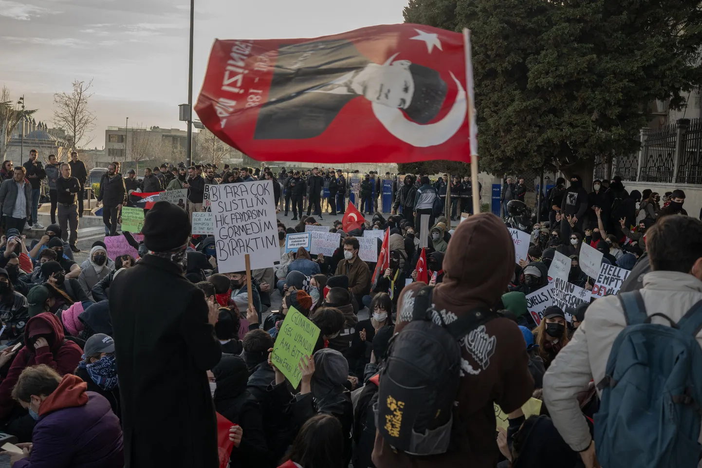 Tudengite protest Istanbuli ülikooli juures. Foto on illustratiivne.