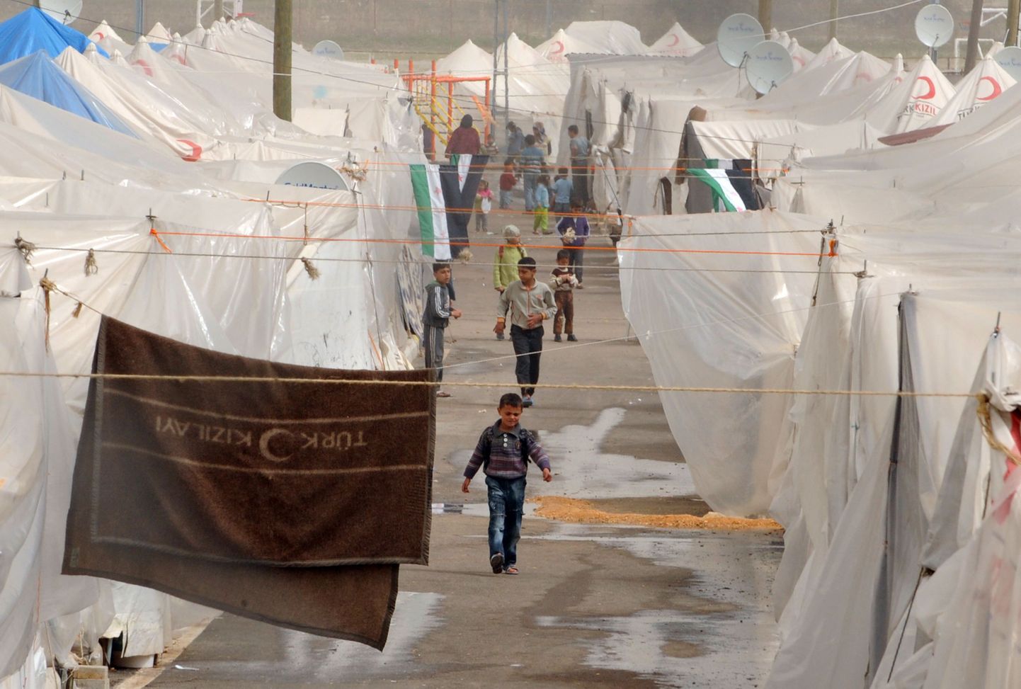 Süüria põgenikelaager Türgis Antakyas, mis jääb Süüria-Türgi piiri lähistele.
