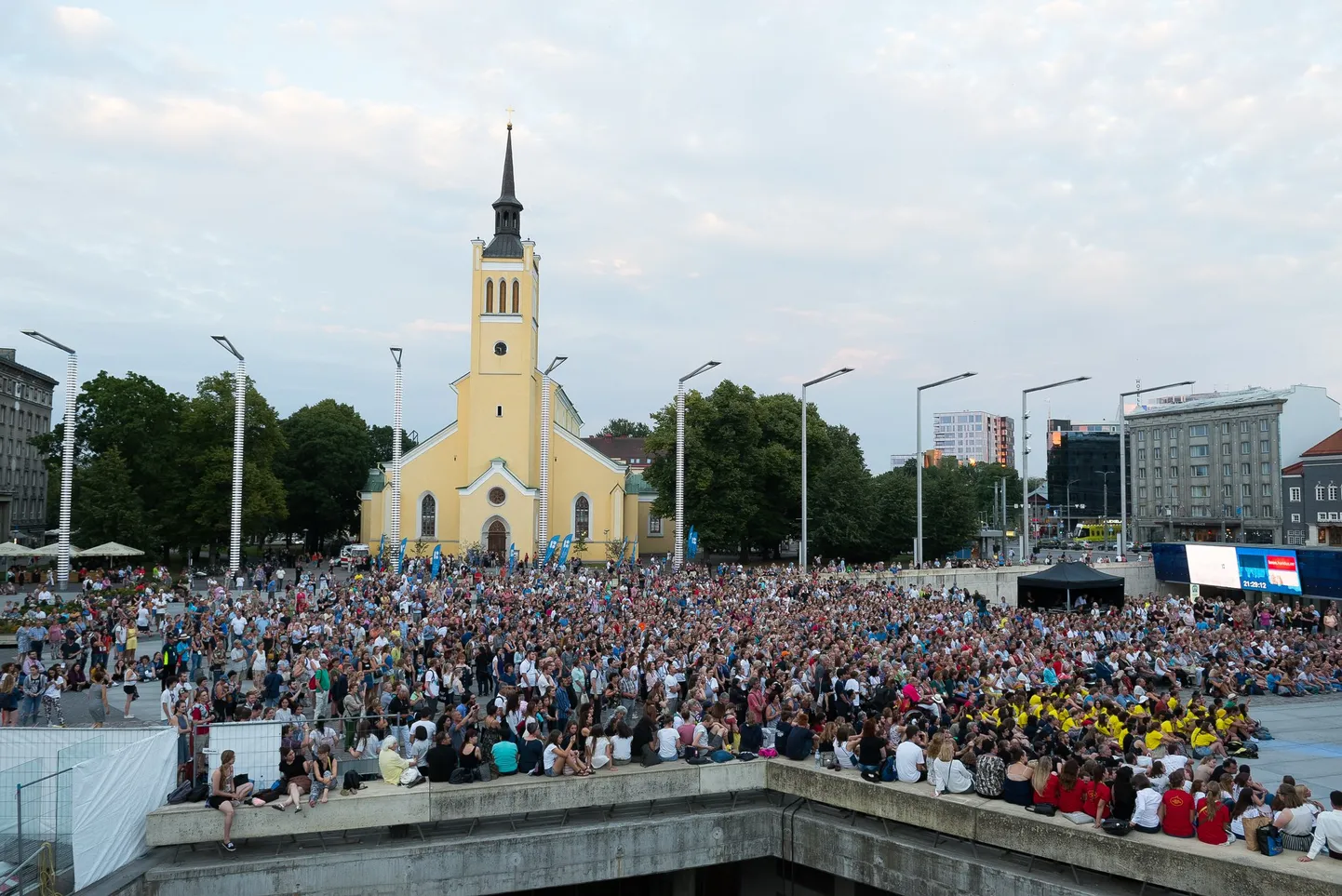 Europa Cantat avakontsert Vabaduse väljakul.