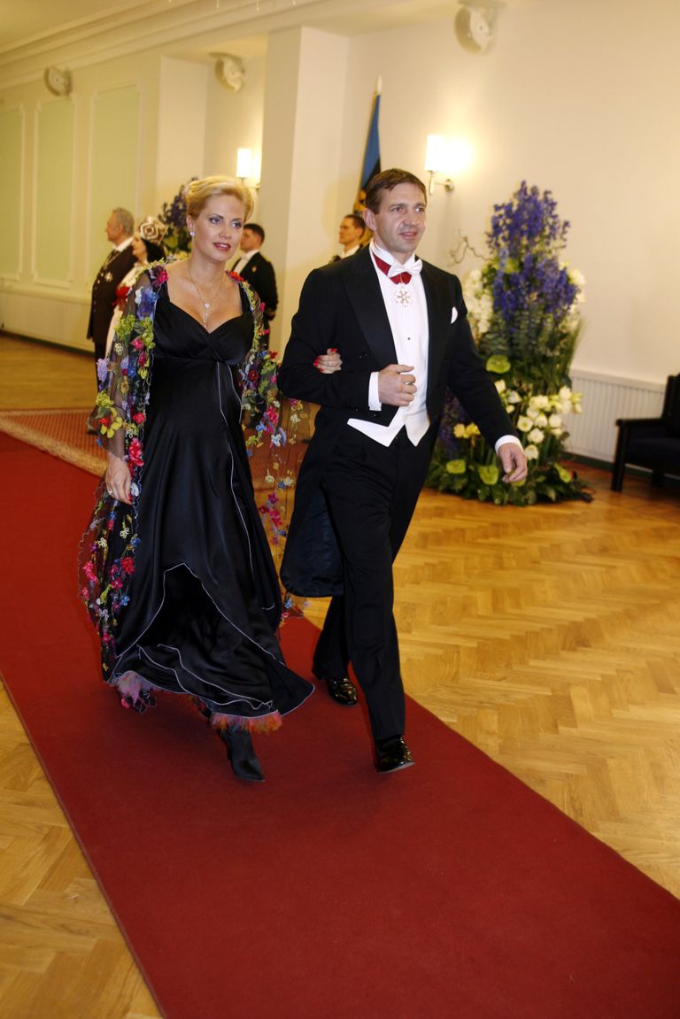 Кятлин Маран и Урмас Сыырума на президентском приеме в 2006 году