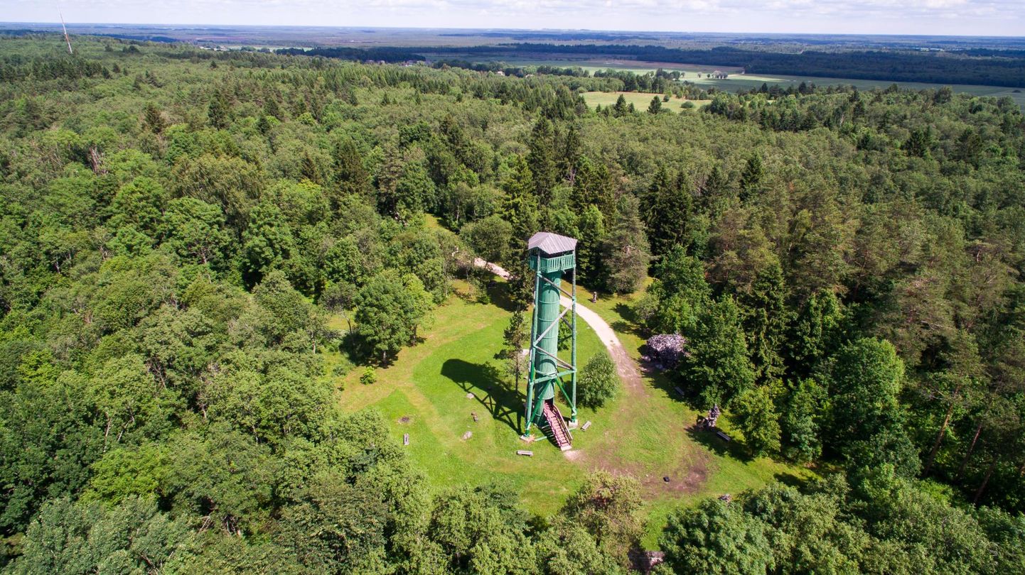 Põhja-Eesti kõrgeim looduslik tipp Emumägi ja seal asuv 21,5 meetrit kõrge vaatetorn.