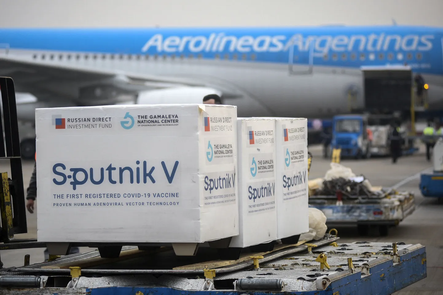 Sputnik V dooside jõudmine Argentinasse.