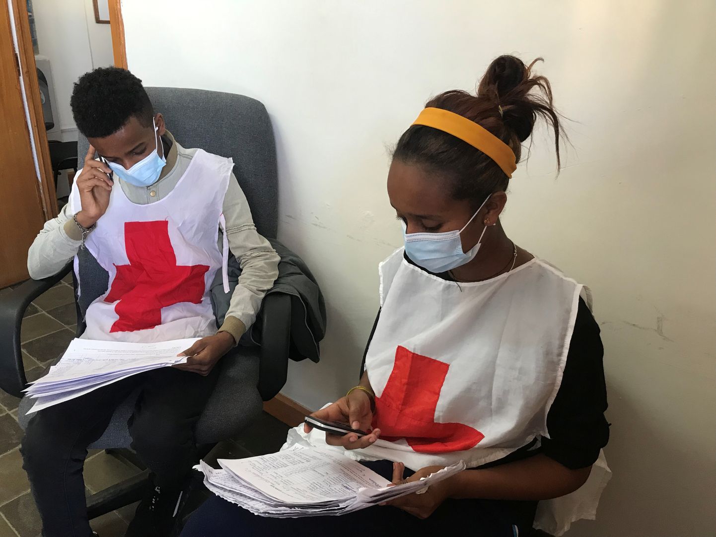 Punase Risti töötajad Etioopias Tigray regioonis 4. jaanuar 2021.