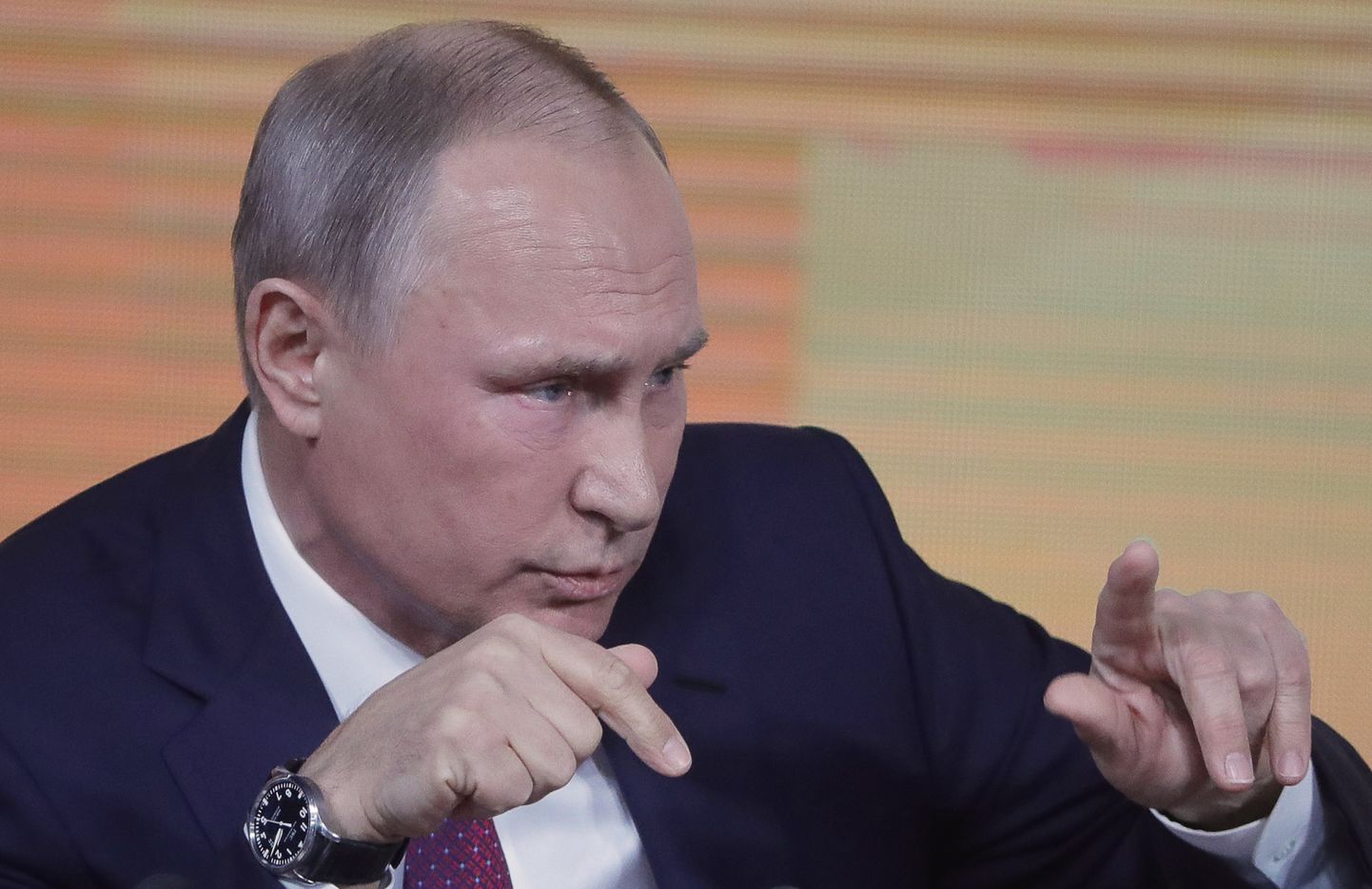 Venemaa president Vladimir Putin oma traditsioonilisel iga-aastasel pressikonverentsil.