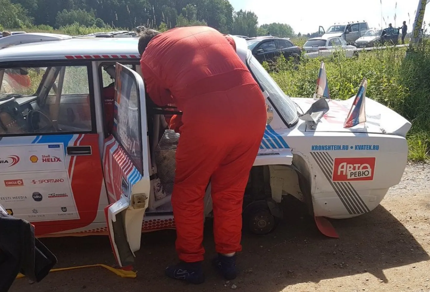 Õnnetusse sattunud auto.
