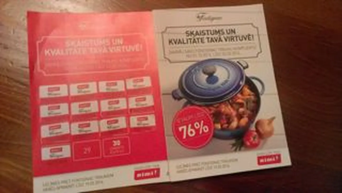 Läti Rimi kleepsukampaania voldik.