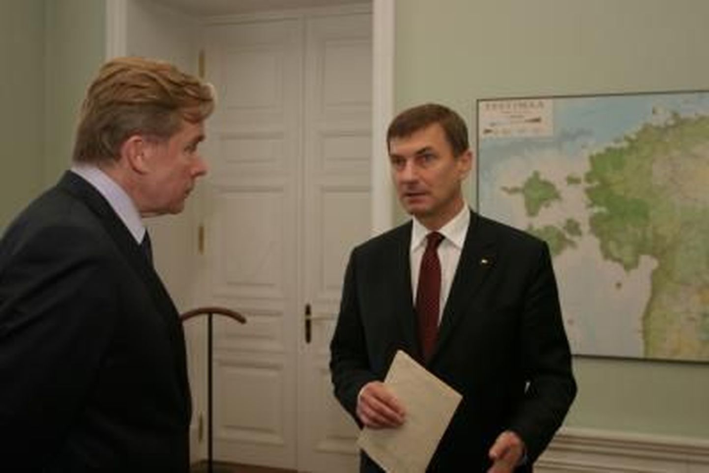 Peaminister Andrus Ansip ja Leedu välisminister Audronius Ažubalis