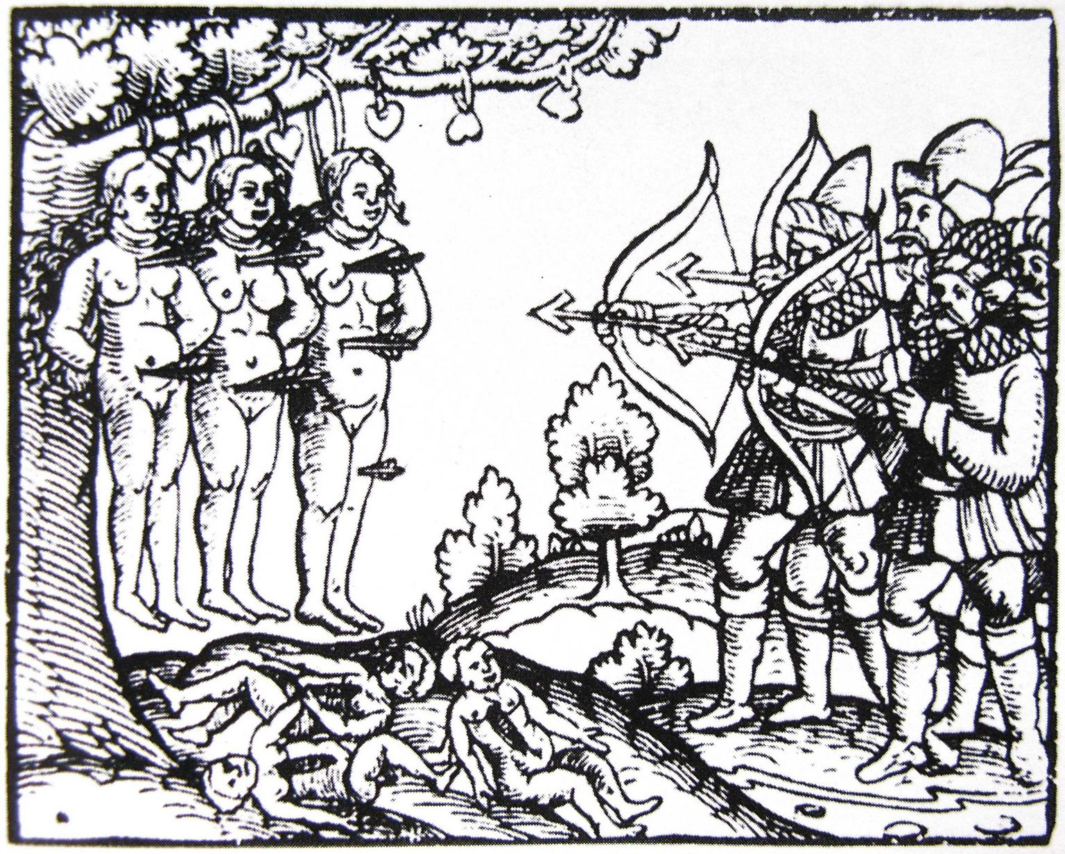 Vene vägede julmusi Liivimaa sõjas on pildiliselt kujutatud Georg Kredleyni lendkirjas, mis on trükitud 1561. aastal Nürnbergis.