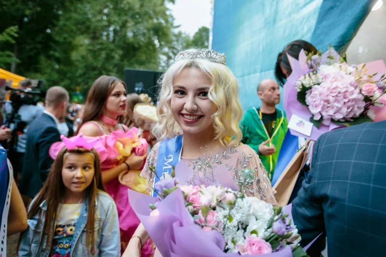 Даша сразу после победы на Miss Baltic Coast