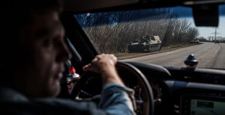 Pildil teelõik Donetski oblastis.