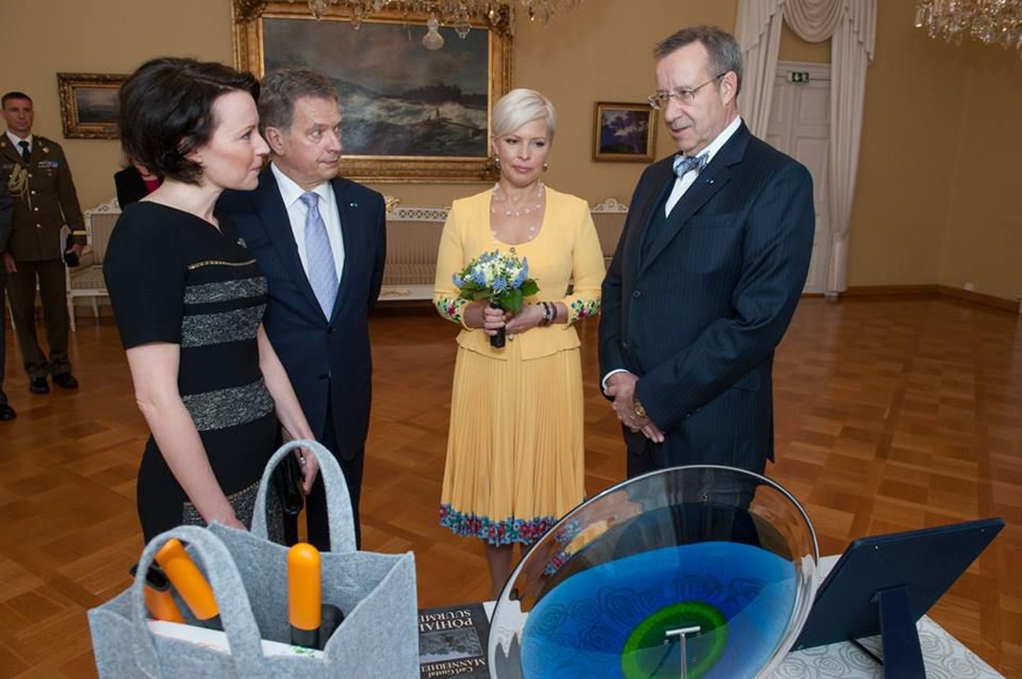 Presidendipaar Soomes riigivisiidil.