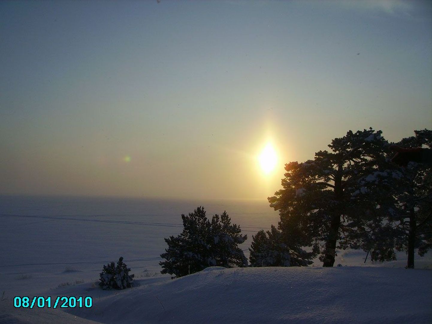 Loojuv päike Peipsi järvel