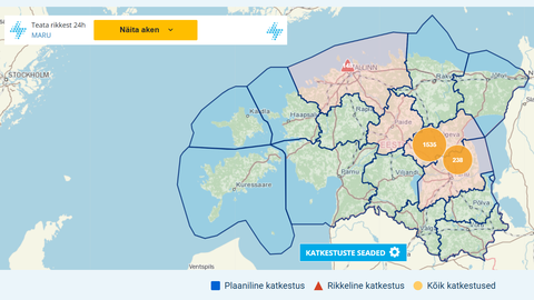 Tartu- ja Jõgevamaad tabas elektrikatkestus
