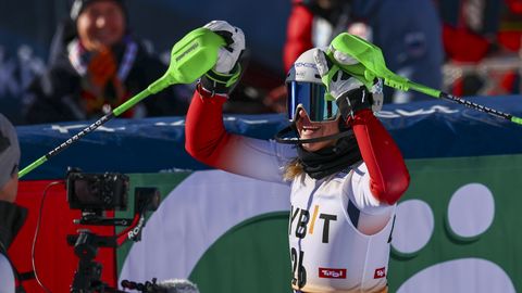 Горнолыжница Германе заняла десятое место в слаломе на этапе Кубка мира