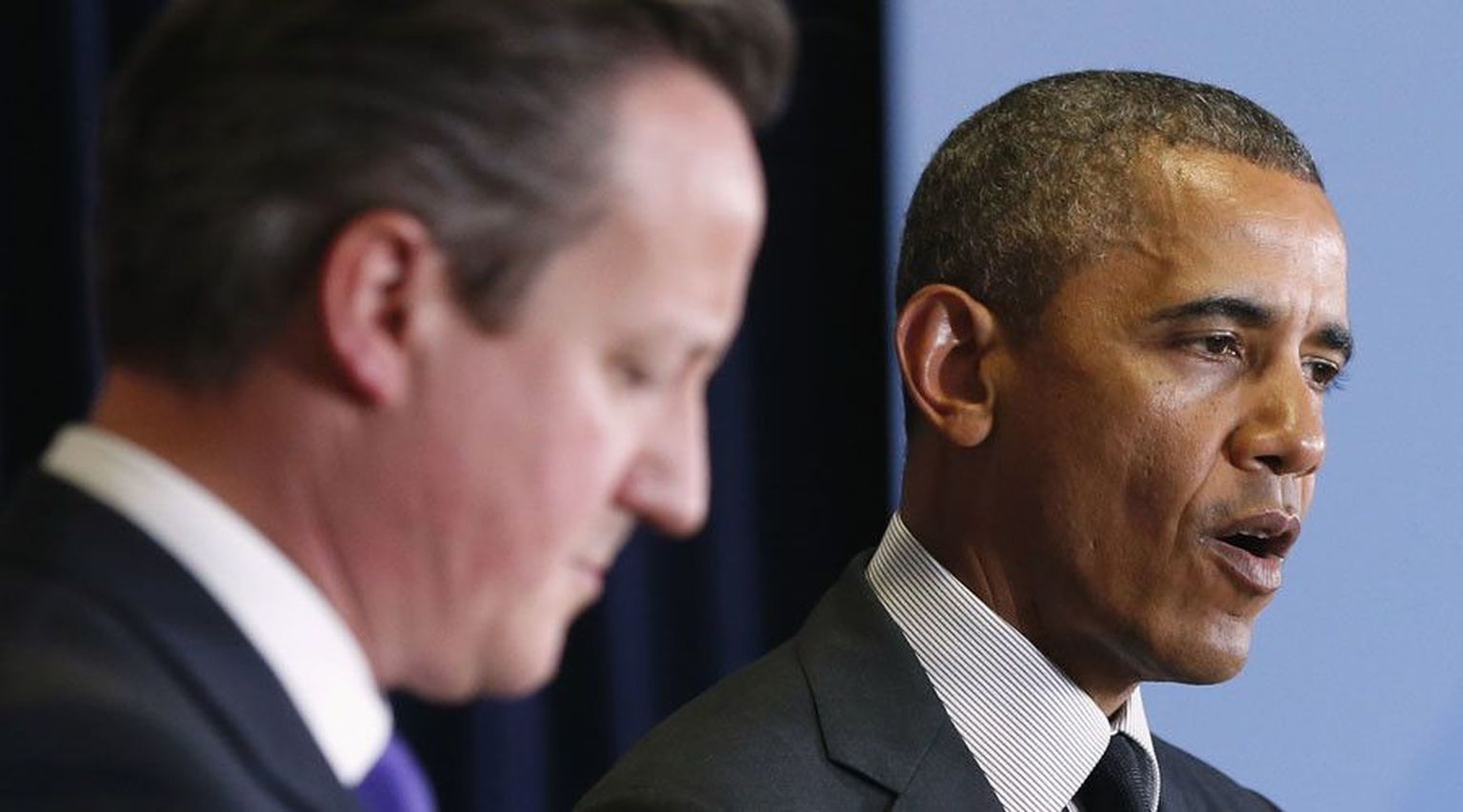 David Cameron (vasakul) ja tema külaline Barack Obama.