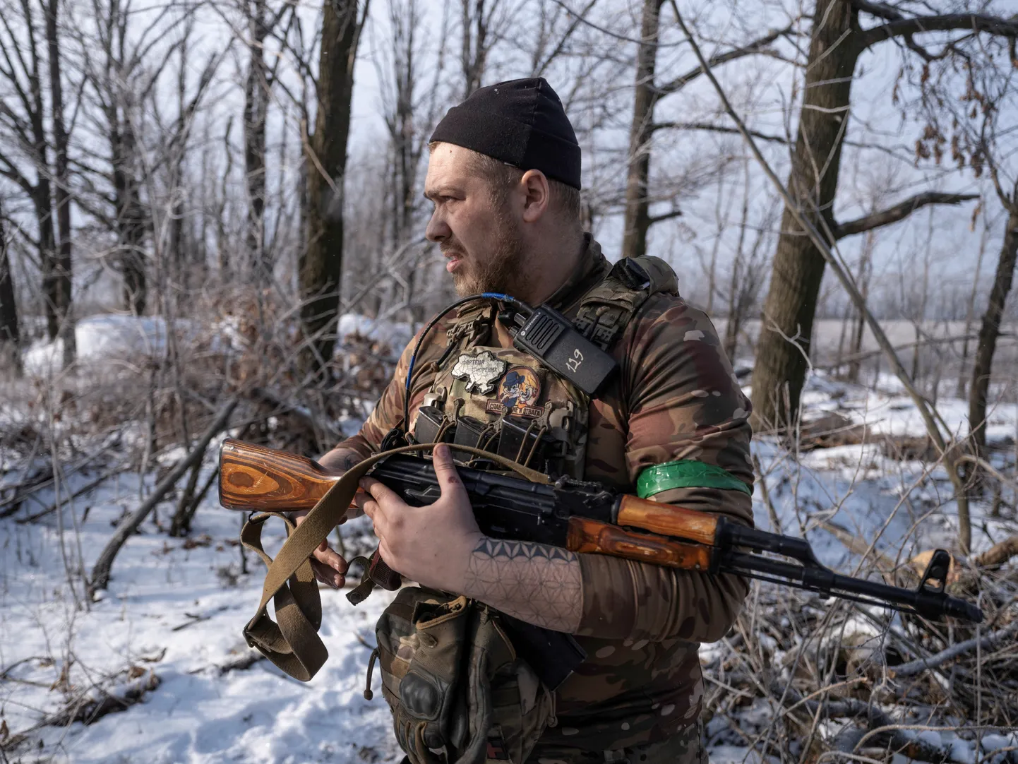Ukraina sõdur 93. Holodnõi Jari mehaniseeritud brigaadist Toretski lähistel 22. veebruaril 2025. aastal.
