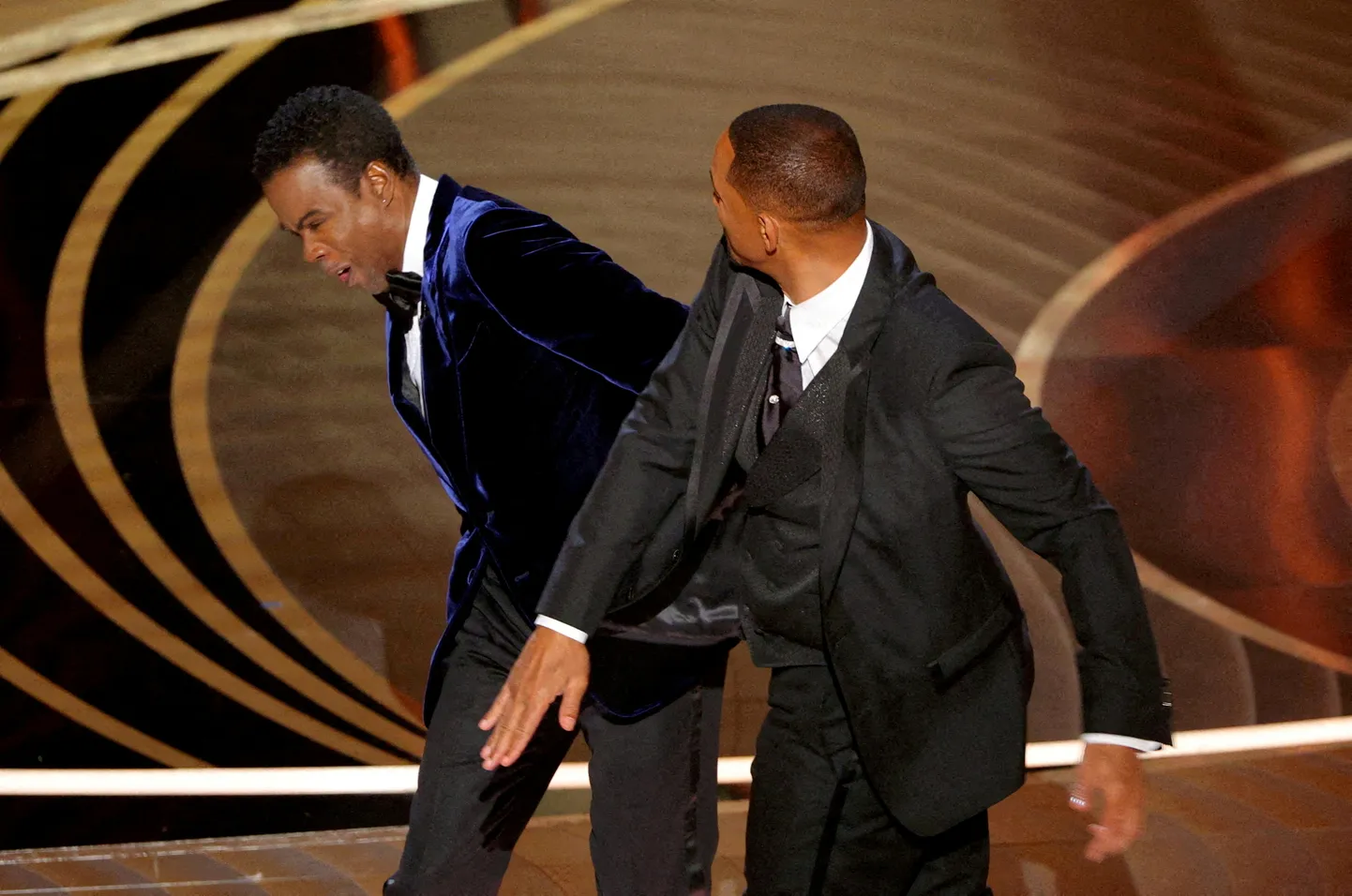 Will Smith lõi Chris Rocki 94. Orcarite gaalal. Hollywood, Los Angeles, California, USA. 27.03.2022.