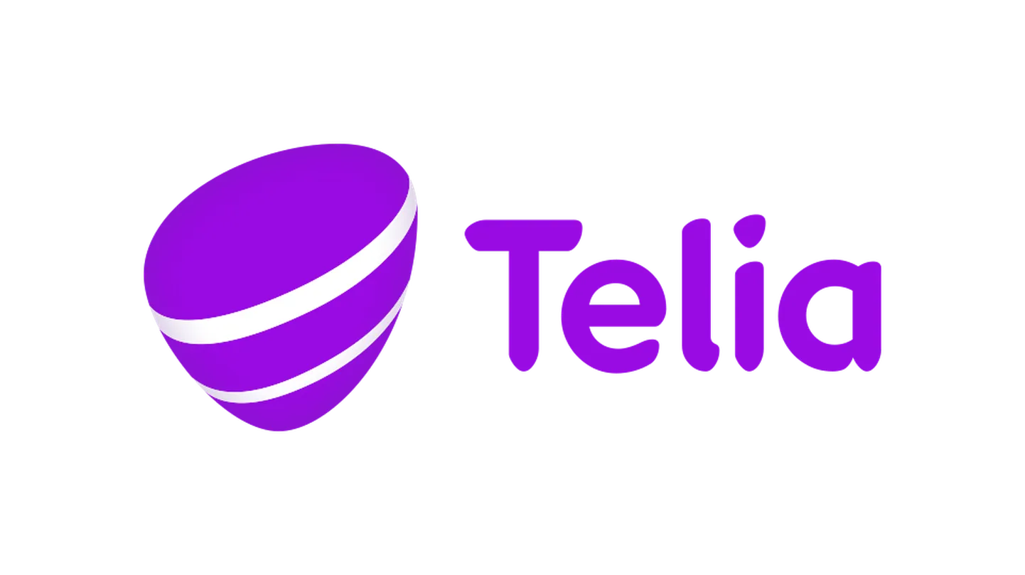 Telia logo.