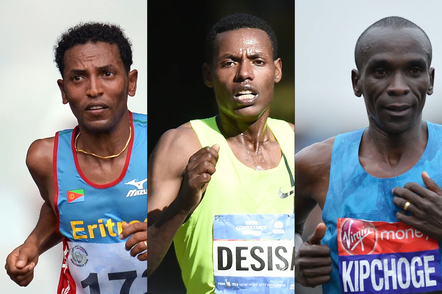Zersenay Tadese (vasakult) ja Lelisa Desisa ja Eliud Kipchoge lähevad laupäeval Monza ringrajal ajalugu tegema.
