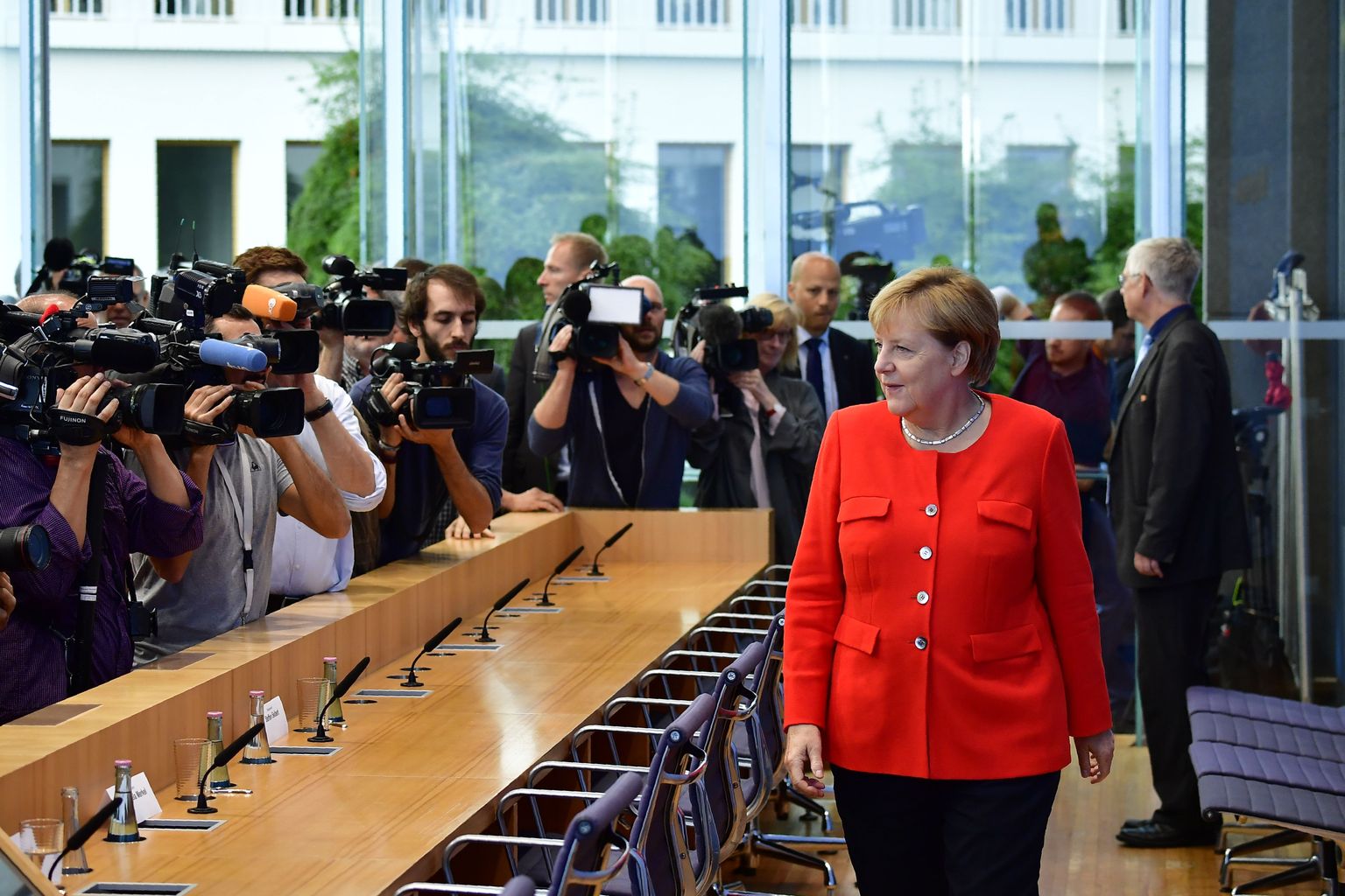 Merkel vastas eile Berliinis ajakirjanike küsimustele.