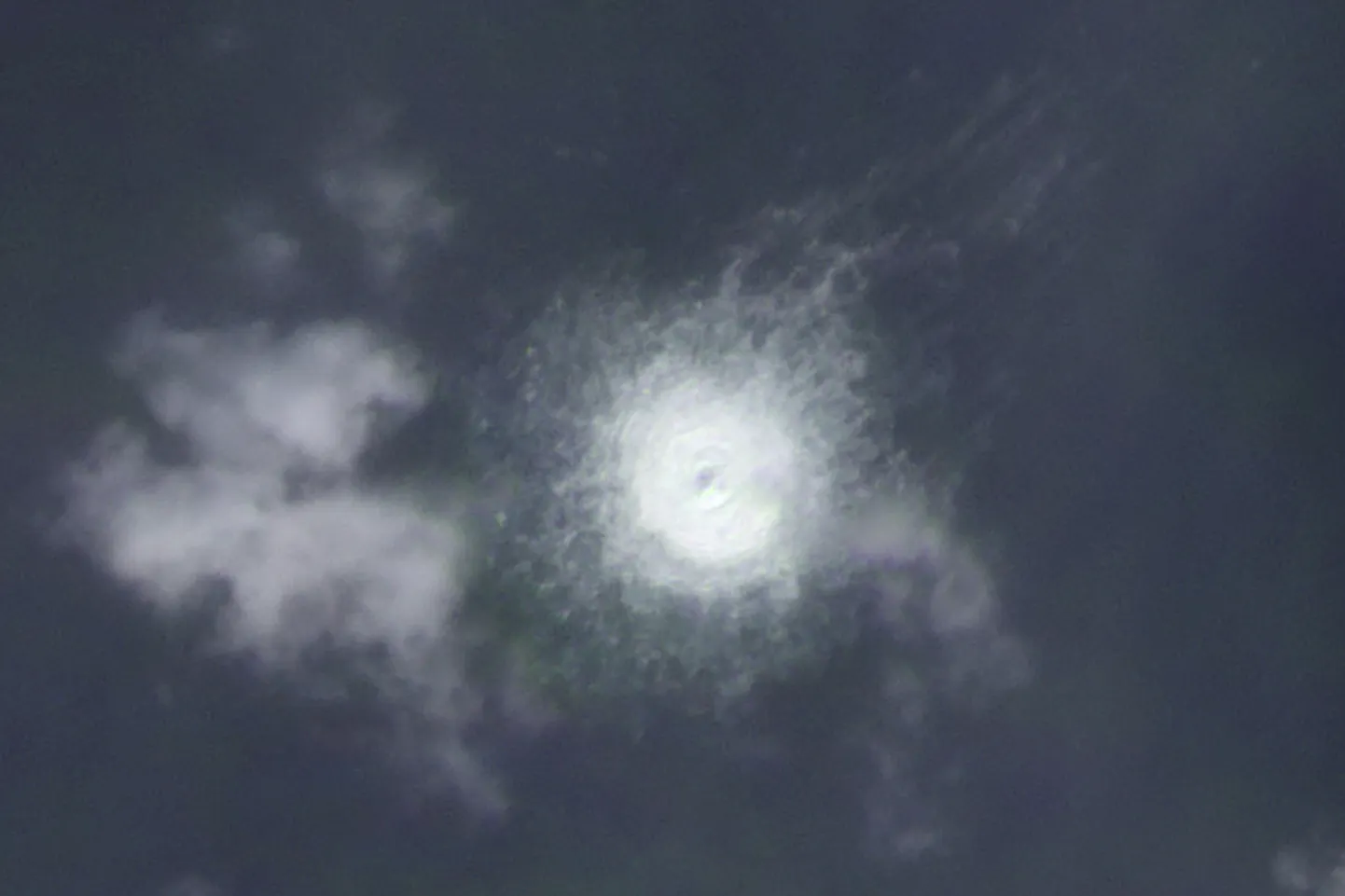 Satelliidifoto gaasilekkest Bornholmi lähistel.