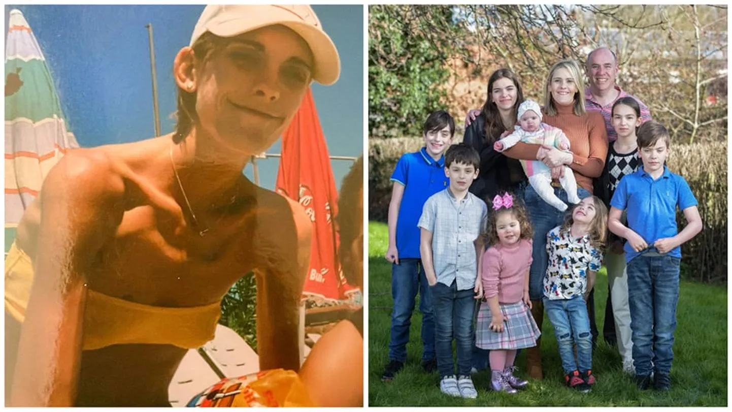 Naine kollaaž. Leah Williams ja tema pere.