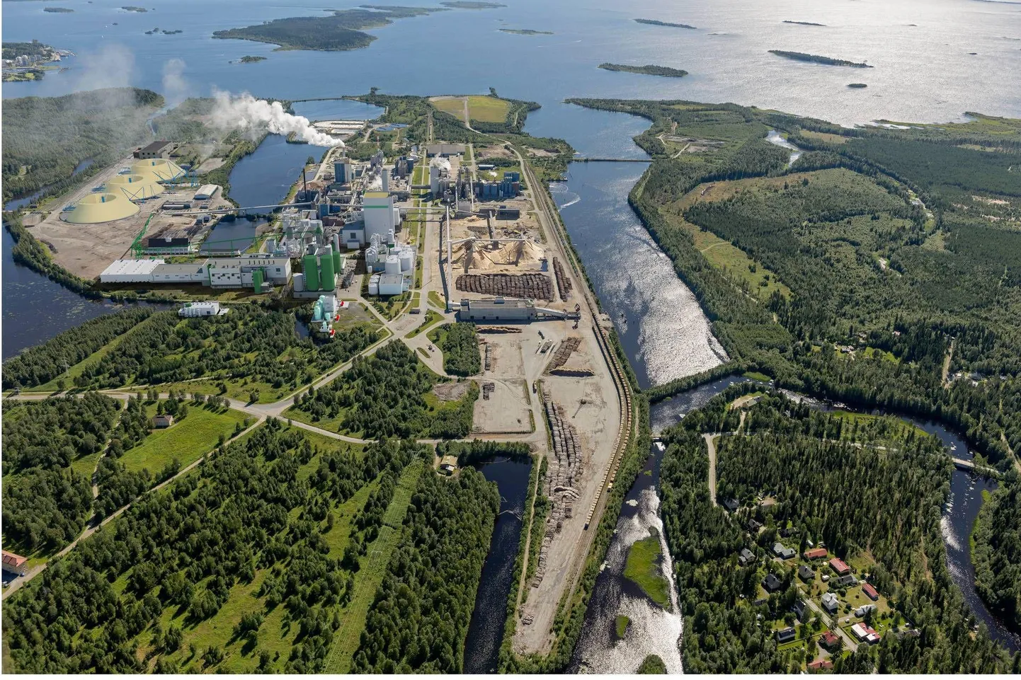 Selline näeks välja Kemi uus tselluloositehas linnulennult.