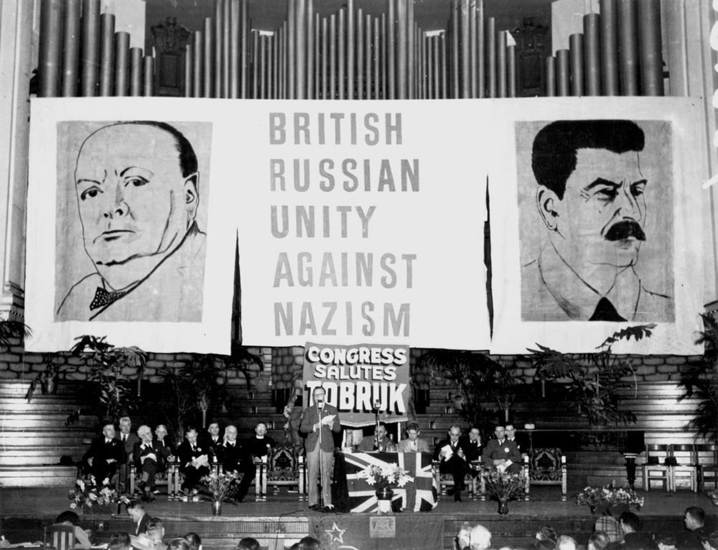 Churchilli ja Stalini portreed Brisbane’is Austraalias oktoobris 1941